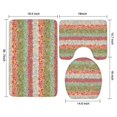 thumbnail image 3 of Pioneer Flower Floral Print Pattern Bathroom Rugs Sets 3 Piece,Toilet Cover Set,Absorbent Non Slip Bathroom Mats Sets with U-Shaped Contour Rug Toilet Rug Set, 3 of 5