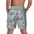 thumbnail image 4 of Gaeub Pirate Adventure Map Mens Swim Trunks Stretch Beach Shorts Quick Dry for Men Swim Shorts Swimwear with Pockets- 3X-Large, 4 of 9