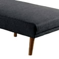 thumbnail image 4 of Dora 62 Inch Modern Adjustable Chaise Lounger with Channel Tufting, Black- Saltoro Sherpi, 4 of 5