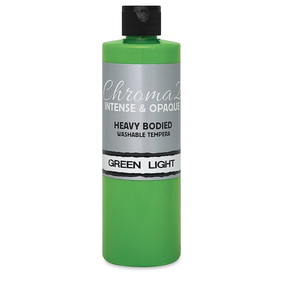 Chroma 2 Washable Tempera - 16 oz Bottle, Green Light