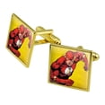 thumbnail image 1 of The Flash Character Square Cufflink Set - Silver or Gold, 1 of 6