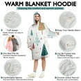thumbnail image 5 of Wearable Oversized Blanket,White Christmas Tree Pattern Wearable Blanket Hoodie for Adults,Cozy Hooded Blankets with Super Pockets,Super Warm Fuzzy Pullover for Women & Men, 5 of 6