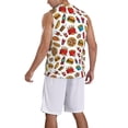 thumbnail image 2 of Naloa Hot Dog Pizza Basketball Jersey Reversible Men's Mesh Athletic Sports Shirts Training Practice S-4XLLarge, 2 of 6
