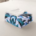 thumbnail image 4 of Erosebridal Western Aztec Fleece Blanket Navy Blue Sherpa Throw 60x80, Tribal Decor, 4 of 6