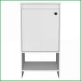 thumbnail image 2 of Bathroom Vanity with Single Door Cabinet & Two Shelves - White | Modern, 2 of 10