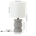 thumbnail image 4 of Evelyn&Zoe 13" Contemporary Table Lamp White Drum Linen Shade, 4 of 9