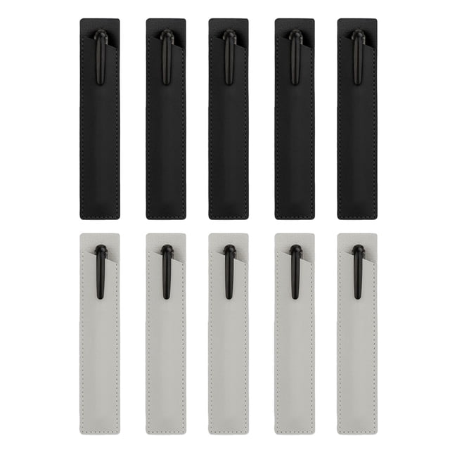 Estuche de cuero para 10 rotuladores, estuche para una sola pluma estilográfica, funda suave para bolígrafos para hombres y mujeres, 16,5 x 3,5 cm