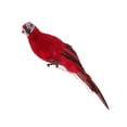 thumbnail image 1 of Artificial Parrot Bird Feather Realistic Garden Home Decor Tree Ornament 3 Sizes Red, 1 of 7