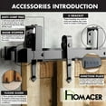 thumbnail image 5 of Homacer Black Rustic Double Track U-Shape Bypass Sliding Barn Door Hardware Kit, for Two/Double Doors, 18ft Long Flat Track, Arrow Design Roller, Heavy Duty, for Interior & Exterior Use, 5 of 6