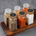 thumbnail image 6 of Behome 24 Pcs Glass Spice Jars with Bamboo Lids, 4oz Empty Square Spice Bottles with Shaker Lids, Labels, Funnel, Chalk Pen, Seasoning Bottles for Spice Rack, Drawer, Cabinet, 6 of 7