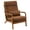 Brown, variant on Ktaxon Mid Century Modern Accent Chair, Linen Fabric Armchair, High Back Single Sofa with Solid Wood Frame Beige