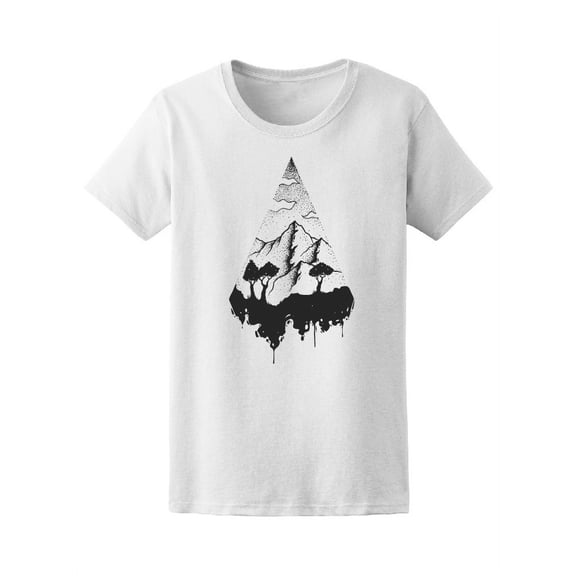 Abstract Mountain Landscape T-Shirt Women -Image by Shutterstock, Female Medium