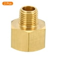 thumbnail image 3 of Adaptador reductor hexagonal de latón macho 1/4 NPT x hembra 1/2 NPT, paquete de 2, 3 of 5