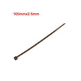 thumbnail image 5 of Uxcell 300pcs Cable Zip Ties Plastic Self-Locking Nylon Tie Cables Wrap Brown 100mm x 2.5mm, 5 of 5