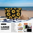 thumbnail image 5 of Xecao Sunflower (2) for versatile beach bag for women includes zipper pockets and waterproof material, ideal for vacations and adventures., 5 of 7