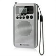 thumbnail image 1 of TR106 Portable Mini Radio,AM FM,with Sleep Timer,Built-in Speaker,3.5mm Headphone Jack (Silver), 1 of 5