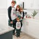 thumbnail image 2 of Pijamas familiares a juego de Navidad para niños con My Snowmies, conjunto de pijamas a cuadros verdes de muñeco de nieve fresco, 2 of 3