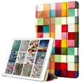 thumbnail image 1 of GFDYREE for iPad Mini 4 7.9 Inch 7,9 pouces 2015 [ Mini 4th Gen ] A1538 A1550 Trifold Printed Hard rigide Smart PC Transparent Back Cover étui - Multicolor Cubes, 1 of 7