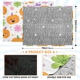thumbnail image 4 of 70x55 Inches Glow in The Dark Blanket Cozy Throw Camping Blankets for Home and Outdoor Use Smiling Pumpkins and Flowers, 4 of 8