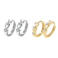 thumbnail image 3 of Minnieouse Pendientes adelgazantes artesanales exquisitos de 2 piezas - No tóxicos e hipoalergénicos en forma de corazones Zircon Gold Type3 NO3, 3 of 6