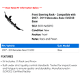 thumbnail image 2 of Front Steering Rack - Compatible with 2007 - 2011 Mercedes-Benz CLS550 Base 2008 2009 2010, 2 of 2