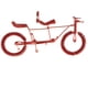 thumbnail image 2 of Ornamento creativo de la decoración para hogar de la estatuilla de arte del modelo tándem creativo rojo Hugo Juguete de bicicleta de metal hecho a mano, 2 of 7