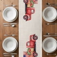 thumbnail image 4 of Table Runner 60 Inches Long for Kitchen Dining, 4th of July Dresser Scarf Farmhouse, Dining Table Decorations for Wedding/Parties, Red Truck Watermelon Patriotic Star USA Flag 13 x 60 In, 4 of 8