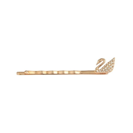 Swarovski Clear Crystal Bobby Pin Iconic Swan Rose Gold Hair Pin 5171345