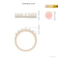 thumbnail image 5 of ANGARA Classic Seven Freshwater Cultured Pearl Band with Diamonds in 14K Rose Gold for Women | June Birthstone, Birthday, Anniversary, Jewelry Gift for Women | Pearl Ring, 5 of 8