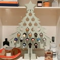 thumbnail image 3 of Countertop Wine Rack - Christmas Advent Calendar Countdown 24 Slot Wooden Christmas Tree Mini Alcohol Holder Wine Bottle Stand Assembled Wine Holders Decoration Gifts for Home Bar-Large-15.7"*11.81", 3 of 3