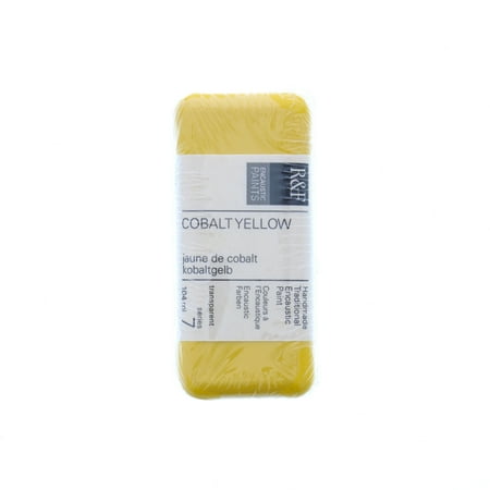UPC: 0836943001701 | R&F Handmade Paints Encaustic Paint Cake  104ml  Cobalt Yellow