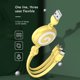 thumbnail image 1 of Cable cargador USB retráctil 3 en 1 Cable de datos de carga USB 1m Amarillo Ndcxsfigh Para estrenar, 1 of 5
