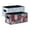 White Damask Red Houses With Blue Windows, variant on 2 Pack Living Room Bed Room Felt Storage Baskets Boxes Foldable Organizer With Handles Winding Roads white Flowers Scattered