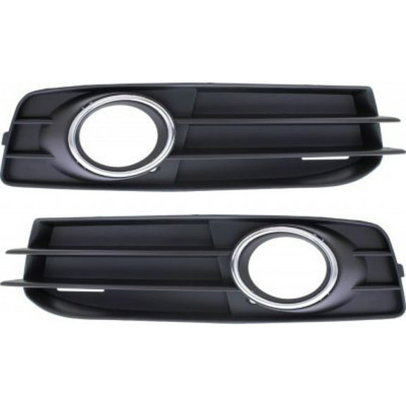 For Audi A3 Fog Light Bezel 2009-2013 Pair Driver and Passenger Side w/ Sport Package Chrome Trim | AU1038114 | AU1039114 | 8P0 807 681 N 9B9