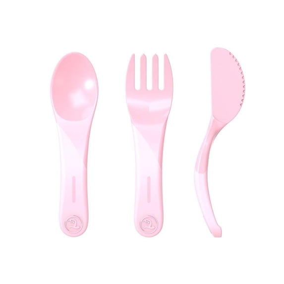 Twistshake - Learn Cutlery 6+ M, Pastel Pink