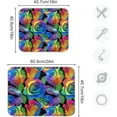 thumbnail image 3 of Absorbent Dish Drying Mat for Kitchen Counter - Colorful Rose Vintage Microfiber Drying Pad, Reversible Drainer Mats for Countertop, Small 16 x 18 inch, 3 of 6