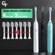 thumbnail image 2 of Cepillo de dientes eléctrico sónico N105, recargable, con temporizador, 6 modos, 8 cabezales para adultos y niños, resistente al agua IPX 7, 2 of 5