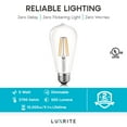 thumbnail image 5 of Luxrite ST19 ST58 Edison Dimmable LED Light Bulb 5W=60W 2700K Warm White, 550 Lumens, E26, 4-Pack, 5 of 7