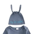 thumbnail image 4 of Nwiuh My First Easter Baby Boy Outfit Newborn Long Sleeve Romper Jumpsuit Onesie Coming Home Outfits Clothes (Blue, 0-3 Months), 4 of 6