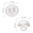 thumbnail image 2 of COMPUKAS 50pcs Shirt Buttons In Beige Dome Shaped Charms For Formal And Casual Wear, 2 of 6