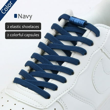 

Metal Lock Elastic Shoelaces No Tie Shoe Laces For Kids and Adult Sneakers Lazy Laces One Size Fits All Shoes