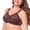 Brown, variant on Plus Size Women’s Minimizer Bra: Full Coverage Lace Unlined Wireless Brassiere for A-I Cups 48C