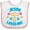 White and Pink, variant on Inktastic Easter Jesus Loves Me with Cross and Flowers Boys or Girls Baby Bib