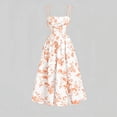 thumbnail image 5 of WRKEKC Floral Dress for Women Vintage Floral Print Adjustable Spaghetti Strap Dress Soft Breathable Fabric Chic, 5 of 5