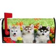 thumbnail image 5 of Coolnut Mailbox Covers, Magnetic Standard Size Group of Siberian Husky Puppy Dogs Seasonal Mail Wraps for Home Outdoor Decor, 20.7"x18.03", 5 of 5