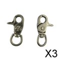 thumbnail image 1 of DYNWAVECA 3-6pack 2pcs Antique Snap Swivel Hooks Clips for keychain 3 Pcs, 1 of 7