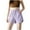 Purple, variant on aidice Womens Shorts Drawstring Elastic Waisted Shorts for Women Solid Color Shorts for Women Fashion Shorts