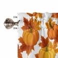 thumbnail image 5 of Valances for Windows Fall Orange Pumpkin Rod Pocket Cafe Window Treatments Valance Curtains for Kitchen Bathroom Laundry Basement Windows 42"x12", 5 of 6