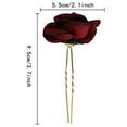 thumbnail image 3 of 6PCS Wedding Hair Pin Fake Flower U Shaped Bridal Hairpin Stick Hair Fork Stick, 3 of 9