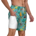 thumbnail image 3 of Picia Trucks And Excavators pattern Mens Swim Trunks with Compression Liner Stretch Beach Shorts Quick Dry with Zipper Pockets No-Chafing Board Shorts-Medium, 3 of 9